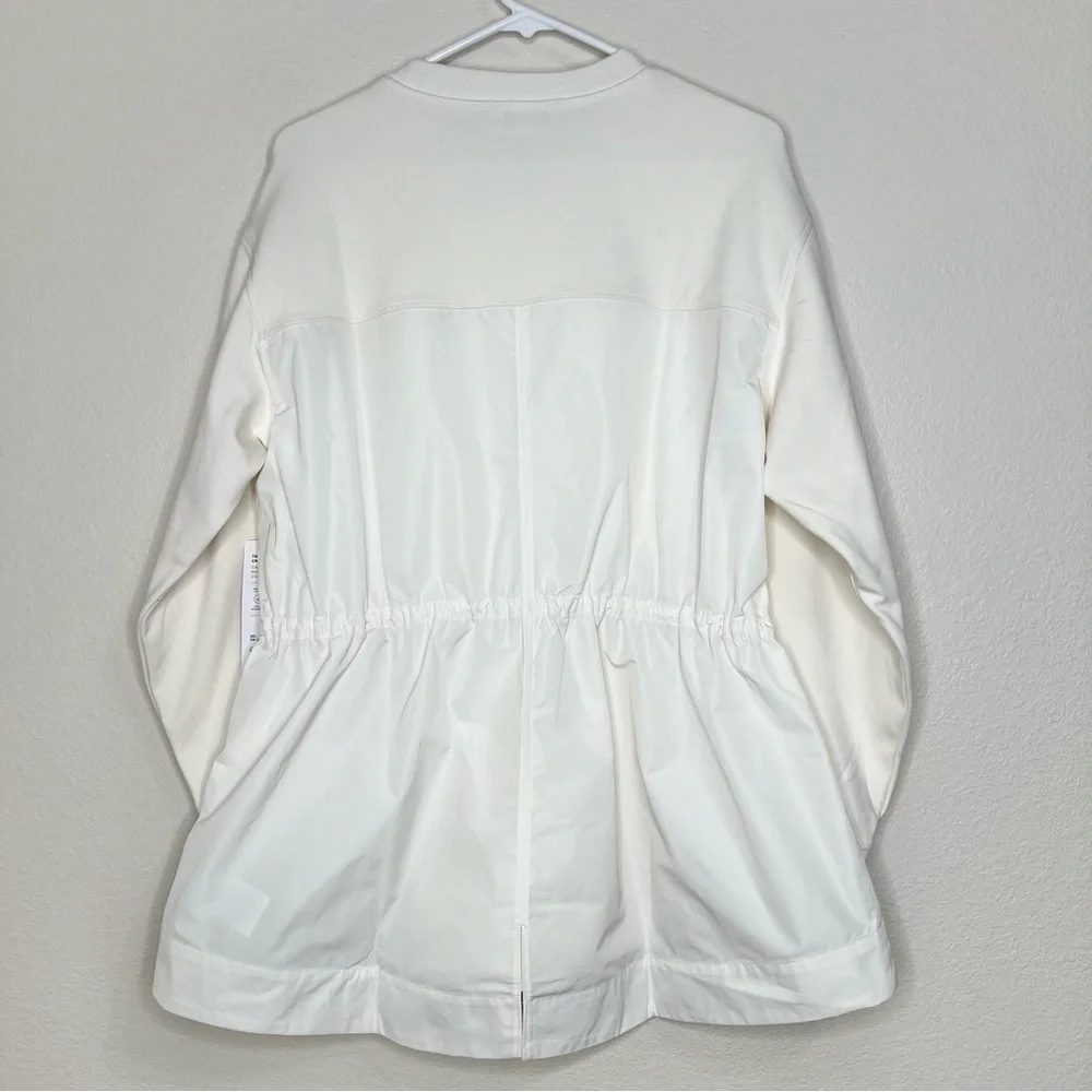 Athleta Ivory Magnolia White Triumph Hybrid Crewneck Sweatshirt Sz L NWT - Picture 12 of 16